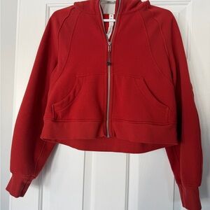 Lululemon XS/S Rust Red full zip Scuba hoodie